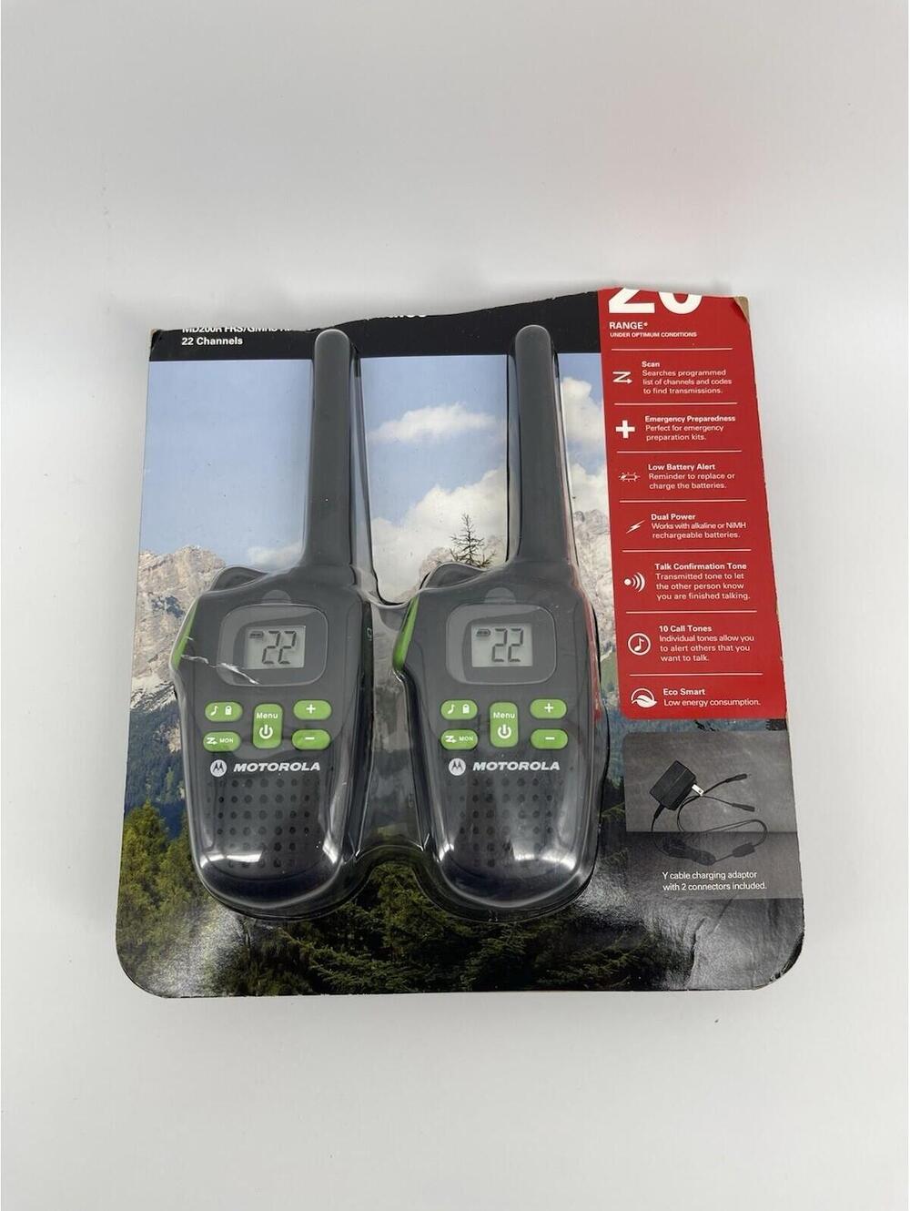 Motorola MD200R 2-Way Radios Walkie Talkies‎ 22 Channel Set New Open Box